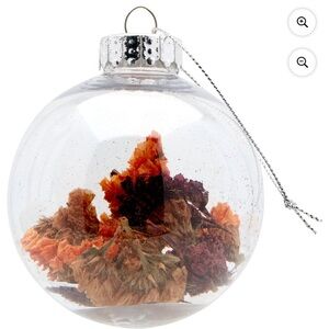Holiday Time Decorative Dried Floral Multi-color Christmas Ornaments, 12 Count